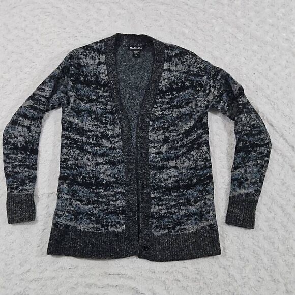 Athleta Womens size XS Westlake textured cardigan Merino wool blend cozy cabin